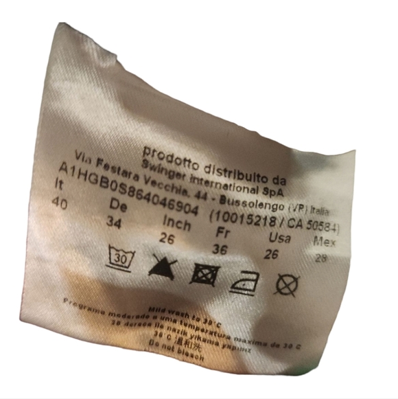 Versace Jeans Size 26 EUC Patent Leather Hi with Embroidered Gold - Picture 5 of 5